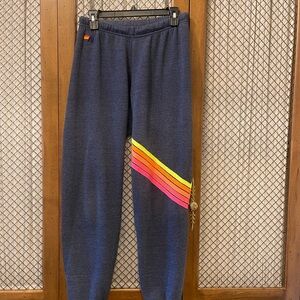 Aviator nation sweatpants with neon